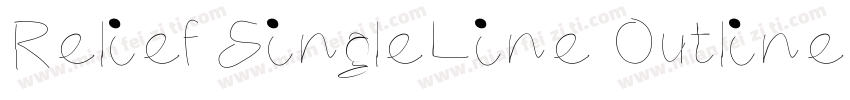 Relief SingleLine Outline Regular字体转换
